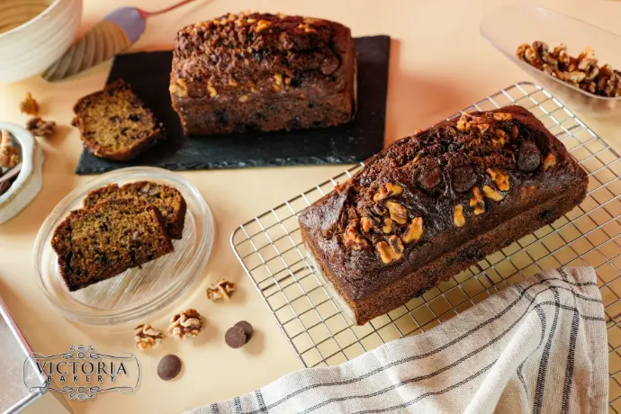 Choco Walnut Banana Loaf