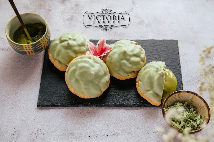 Matcha Cream Puff (Box of 6)