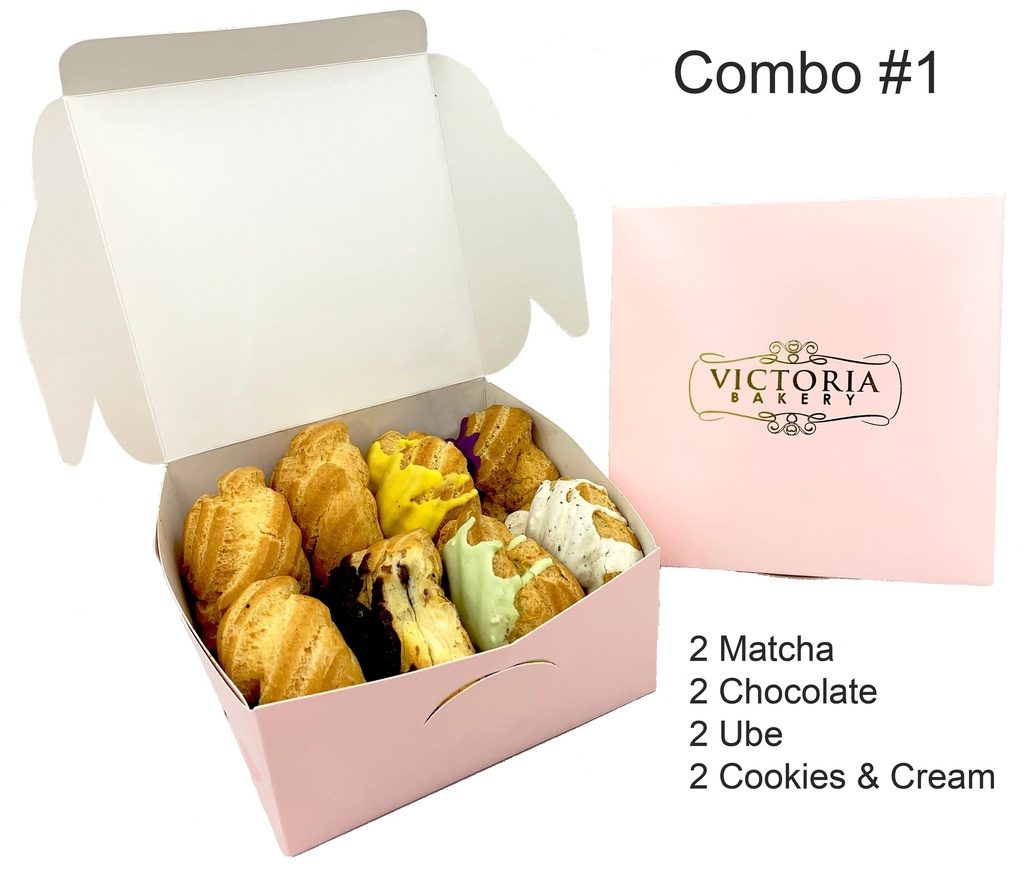 Cream Puff Combo #1 (Box of 8)