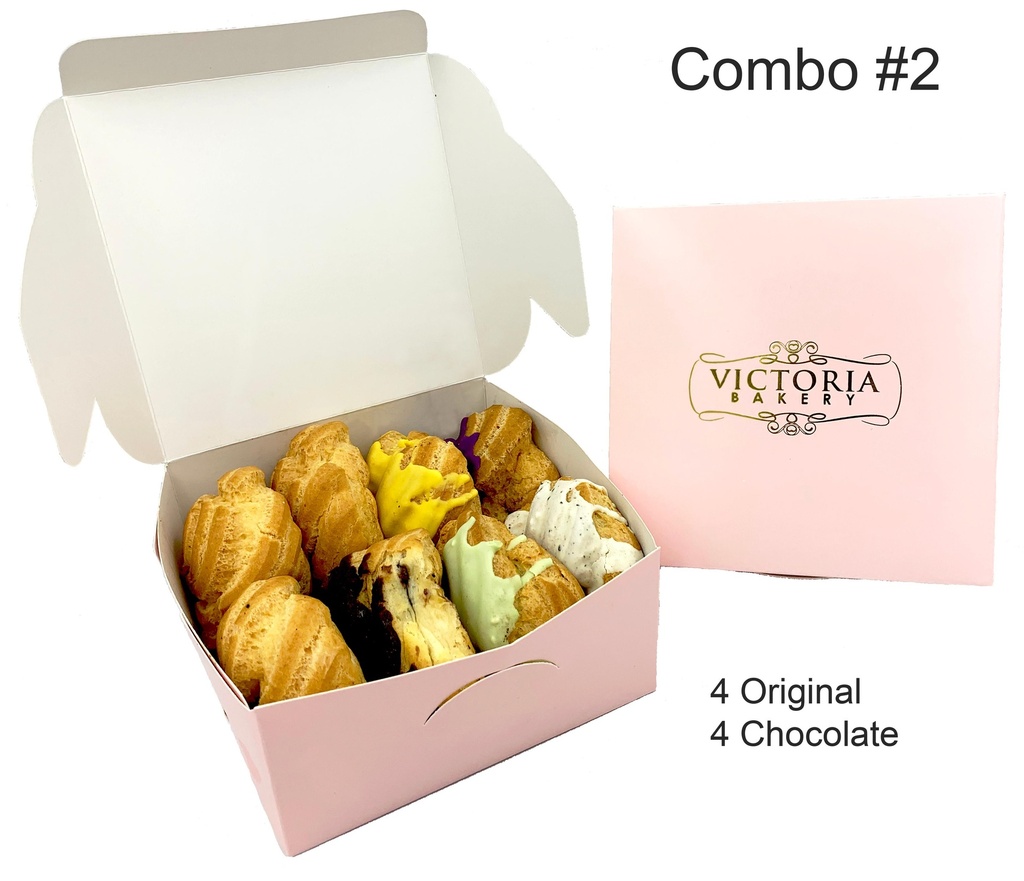 Cream Puff Combo #2 (Box of 8)